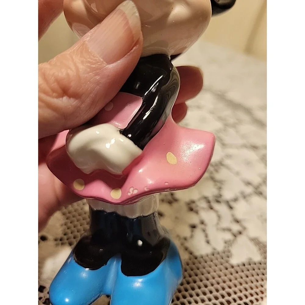 Vintage Disney Japan Mickey & Minnie Ceramic Figurines~6 Inch